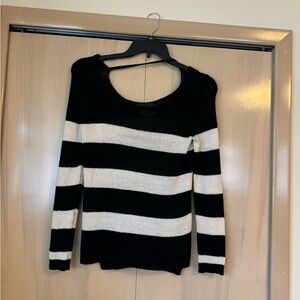 Black and White Striped Sweater Size S